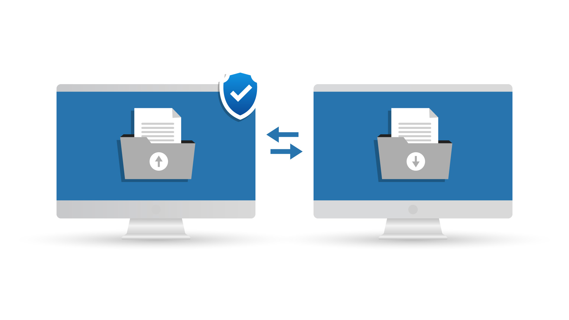 Data exchange between two computers